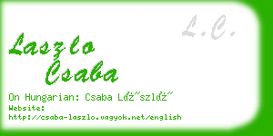 laszlo csaba business card